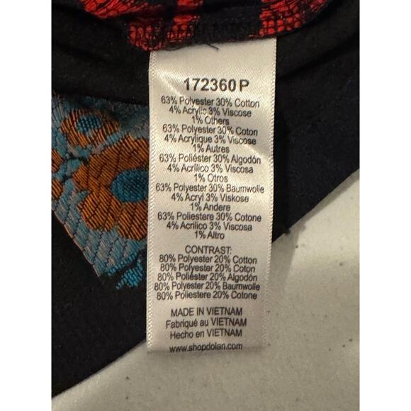 Dolan Left Coast Collection Skirt Womens Petite XS Navy Multi Jacquard Floral - Picture 9 of 11